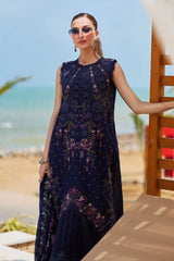 MARIA B | DESIGNED TO EXUDE ELEGANCE AND SOPHISTICATION | FULL HEAVY CHICKENKARI WORK & HEAVY MULTI FLOWER EMBROIDERED WORK LAWN | UNSTITCHED 3-PIECE SUIT | EL-25-10