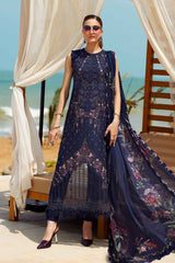 MARIA B | DESIGNED TO EXUDE ELEGANCE AND SOPHISTICATION | FULL HEAVY CHICKENKARI WORK & HEAVY MULTI FLOWER EMBROIDERED WORK LAWN | UNSTITCHED 3-PIECE SUIT | EL-25-10