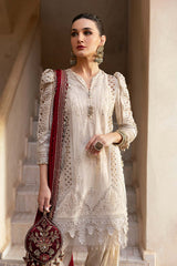 MARIA.B | ELEGANTLY FULL HEAVY EMBROIDERED SCHIFFLI WORK WITH SEQ WORK LAWN | UNSTITCHED 3-PIECE SUIT | D-2511-B