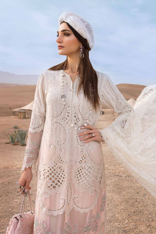 TWO TONE SHADE BY MARIA B | LUXURY LAWN |  HEAVY SCHIFFLI WORK WITH FULLY HEAVY MULTI THREAD EMBROIDERED SEQUENCE WORK | UNSTITCHED 3-PIECE SUIT | D-2515-A