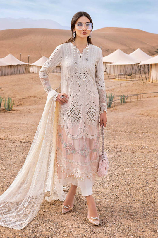 TWO TONE SHADE BY MARIA B | LUXURY LAWN |  HEAVY SCHIFFLI WORK WITH FULLY HEAVY MULTI THREAD EMBROIDERED SEQUENCE WORK | UNSTITCHED 3-PIECE SUIT | D-2515-A