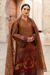 MARIA B | EXCLUSIVE WEAR | FULLY HEAVY CHICKENKARI SCHIFFLI EMBROIDERED LAWN | HEAVY THREAD EMBROIDERED WORK WITH LAZER CUT DESIGN WORK | UNSTITCHED 3-PIECE SUIT | D-2501-B