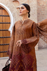 MARIA B | EXCLUSIVE WEAR | FULLY HEAVY CHICKENKARI SCHIFFLI EMBROIDERED LAWN | HEAVY THREAD EMBROIDERED WORK WITH LAZER CUT DESIGN WORK | UNSTITCHED 3-PIECE SUIT | D-2501-B