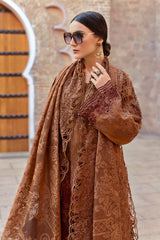 MARIA B | EXCLUSIVE WEAR | FULLY HEAVY CHICKENKARI SCHIFFLI EMBROIDERED LAWN | HEAVY THREAD EMBROIDERED WORK WITH LAZER CUT DESIGN WORK | UNSTITCHED 3-PIECE SUIT | D-2501-B