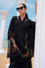 MARIA B | BEAUTIFULLY ARTICLE | FULLY HEAVY CHICKENKARI SCHIFFLI EMBROIDERED LAWN | HEAVY THREAD EMBROIDERED SEQUENCE WORK WITH 3D FLOWER BANCHES ATTACHED | UNSTITCHED 3-PIECE SUIT | D-25-01