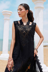 MARIA B | BEAUTIFULLY ARTICLE | FULLY HEAVY CHICKENKARI SCHIFFLI EMBROIDERED LAWN | HEAVY THREAD EMBROIDERED SEQUENCE WORK WITH 3D FLOWER BANCHES ATTACHED | UNSTITCHED 3-PIECE SUIT | D-25-01