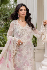 MARIA.B | EXCLUSIVE WEAR | FULLY HEAVY MULTI THREAD EMBROIDERED SEQUENCE WORK WITH HANGING TASSELS, PEARL'S & STONE WORK CHIFFON DRESS | UNSTITCHED 3-PIECE SUIT | MPC-25-101