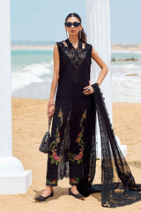 MARIA B | BEAUTIFULLY ARTICLE | FULLY HEAVY CHICKENKARI SCHIFFLI EMBROIDERED LAWN | HEAVY THREAD EMBROIDERED SEQUENCE WORK WITH 3D FLOWER BANCHES ATTACHED | UNSTITCHED 3-PIECE SUIT | D-25-01