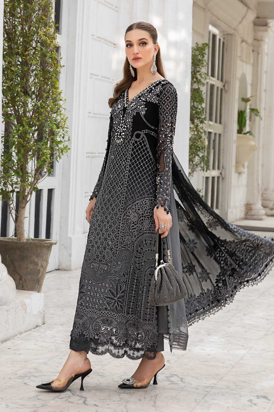 MARIA B LUXURY WEDDING EMBROIDERED CHIFFON - 3 PC UNSTITCHED SUIT