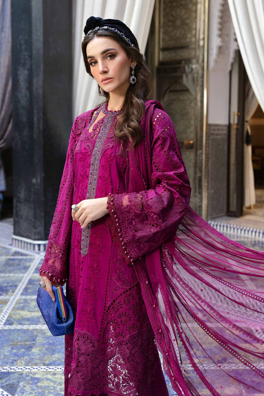 MARIA.B | ELEGANTLY HEAVY SCHIFFLI EMBROIDERED LAWN WITH LAZER CUT WORK | UNSTITCHED 3-PIECE SUIT | D-2502-B