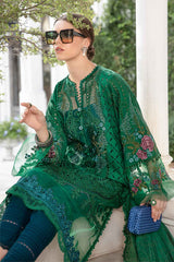 MARIA.B | "EID" LUXURY LAWN '25 D-02 | CHICKENKARI WORK WITH HEAVY EMBROIDERED | UNSTITCHED 3-PIECE SUIT
