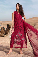 MARIA B | ELEGANTLY FULL HEAVY CHICKENKARI LAWN LAZER CUT WORK WITH FOIL EMBROIDERED WORK | UNSTITCHED 3-PIECE SUIT | D-2504-A