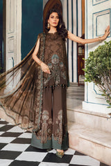MARIA•B | ELEGANTLY DIGITAL PRINTED WITH HEAVY THREAD EMBROIDERED SEQUENCE WORK BREEZE LAWN | UNSTITCHED 3-PIECE SUIT | MPS-2704-A
