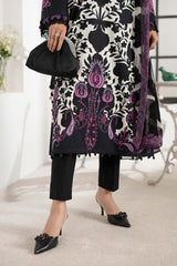 MARIA•B | ELEGANTLY DIGITAL PRINTED WITH HEAVY THREAD EMBROIDERED SEQUENCE WORK BREEZE LAWN | UNSTITCHED 3-PIECE SUIT | MPS-2704-B