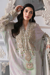 MARIA B | ELEGANTLY ARTICLE | EXCLUSIVE WEAR | PREMIUM HAND EMBELLISHMENTE EMBROIDERED CHIFFON DRESS | UNSTITCHED 3-PIECE | BD-3005