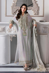 MARIA B | ELEGANTLY ARTICLE | EXCLUSIVE WEAR | PREMIUM HAND EMBELLISHMENTE EMBROIDERED CHIFFON DRESS | UNSTITCHED 3-PIECE | BD-3005
