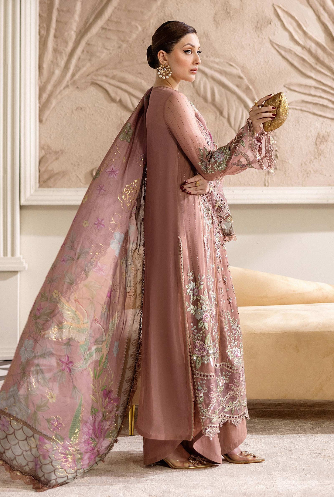 MARIA B | FULLY HEAVY HAND EXQUISITELY EMBROIDERED CHIFFON DRESS | UNS Shanzay Outfit MARIA B | FULLY HEAVY HAND EXQUISITELY EMBROIDERED CHIFFON DRESS | UNS Shanzay Outfit
