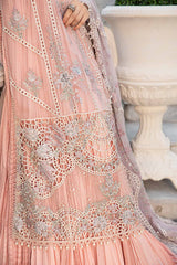 MARIA.B | EXCLUSIVE WEAR | FULLY HEAVY MULTI THREAD EMBROIDERED SEQUENCE WORK WITH HANGING TASSELS, PEARL'S & STONE WORK CHIFFON DRESS | UNSTITCHED 3-PIECE SUIT | MPC-24-106