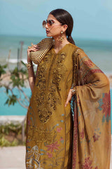 MARIA.B  | ELEGANTLY FULL HEAVY CHICKENKARI & MULTI THREAD EMBROIDERED LAWN WITH 3D FLOWER BANCHES ATTACHED | UNSTITCHED 3-PIECE SUIT | D-06-25
