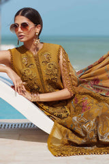 MARIA.B  | ELEGANTLY FULL HEAVY CHICKENKARI & MULTI THREAD EMBROIDERED LAWN WITH 3D FLOWER BANCHES ATTACHED | UNSTITCHED 3-PIECE SUIT | D-06-25