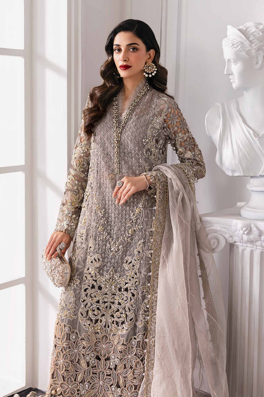MARIA•B | EXCLUSIVE WEAR | PREMIUM EMBROIDERED ORGANZA DRESS | UNSTITCHED 3-PIECE SUIT | BD-3006