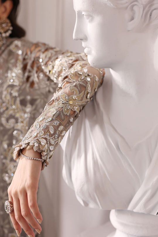 MARIA•B | EXCLUSIVE WEAR | PREMIUM EMBROIDERED ORGANZA DRESS | UNSTITCHED 3-PIECE SUIT | BD-3006