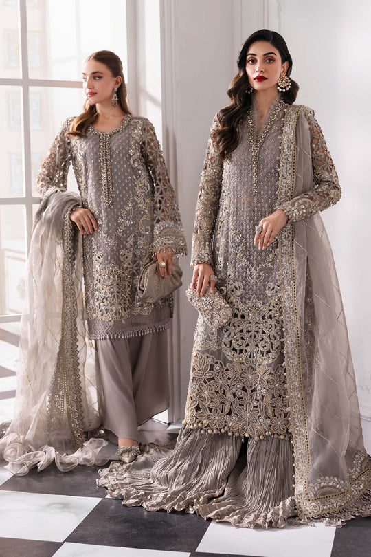 MARIA•B | EXCLUSIVE WEAR | PREMIUM EMBROIDERED ORGANZA DRESS | UNSTITCHED 3-PIECE SUIT | BD-3006