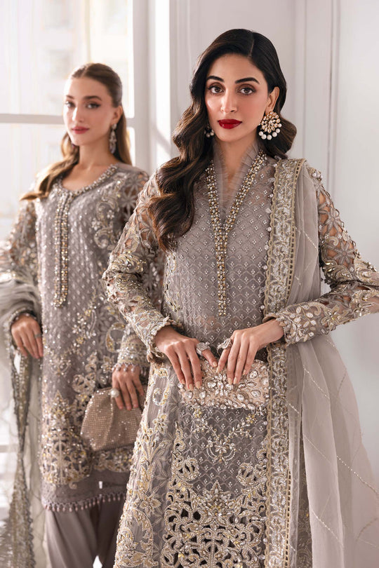 MARIA•B | EXCLUSIVE WEAR | PREMIUM EMBROIDERED ORGANZA DRESS | UNSTITCHED 3-PIECE SUIT | BD-3006