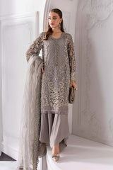 MARIA•B | EXCLUSIVE WEAR | PREMIUM EMBROIDERED ORGANZA DRESS | UNSTITCHED 3-PIECE SUIT | BD-3006