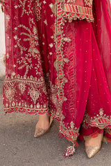 MARIA.B | ELEGANTLY ARTICLE | FULLY HEAVY MULTI THREAD EMBROIDERED SEQUENCE WORK WITH PEARL'S WORK, MOTI WORK & STONE WORK CHIFFON DRESS | UNSTITCHED 3-PIECE SUIT | MPC-24-107