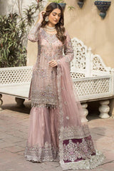 IMROZIA PEACH - EXCLUSIVE GHARARA COLLECTION HEAVY EMBROIDERED UNSTITCHED SUIT