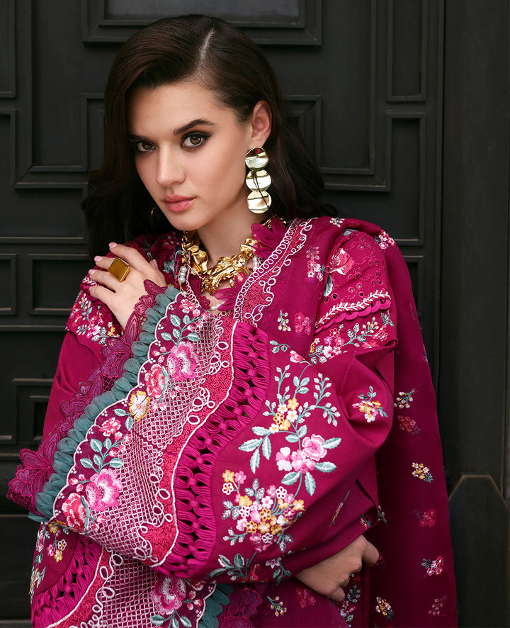 AYLA BY REPUBLIC WOMEN'S WEAR | BEAUTIFULLY ARTICLE | HEAVY MULTI THREAD EMBROIDERED LAWN WITH CHICKENKARI WORK | UNSTITCHED 3-PIECE SUIT | D2-A