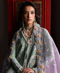ARZOO BY REPUBLIC WOMEN'S WEAR | BEAUTIFULLY ARTICLE | PREMIUM MULTI THREAD EMBROIDERED LAWN WITH HEAVY SCHIFFLI WORK | UNSTITCHED 3-PIECE SUIT | D2-B