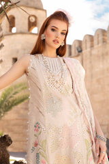 MARIA.B | LUXURY PURE LAWN HEAVY CHICKANKARI WORK WITH MULTI THREAD EMBROIDERED | UNSTITCHED 3-PIECE SUIT | D-2407-A