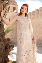 MARIA.B | LUXURY PURE LAWN HEAVY CHICKANKARI WORK WITH MULTI THREAD EMBROIDERED | UNSTITCHED 3-PIECE SUIT | D-2407-A