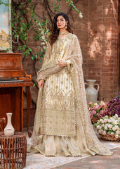 MEHRUNISA BY AKBAR ASLAM MASTANI FORMAL COLLECTION 25" HEAVY EMBROIDERED CHIFFON SUIT UNSTITCHED 3-PIECE