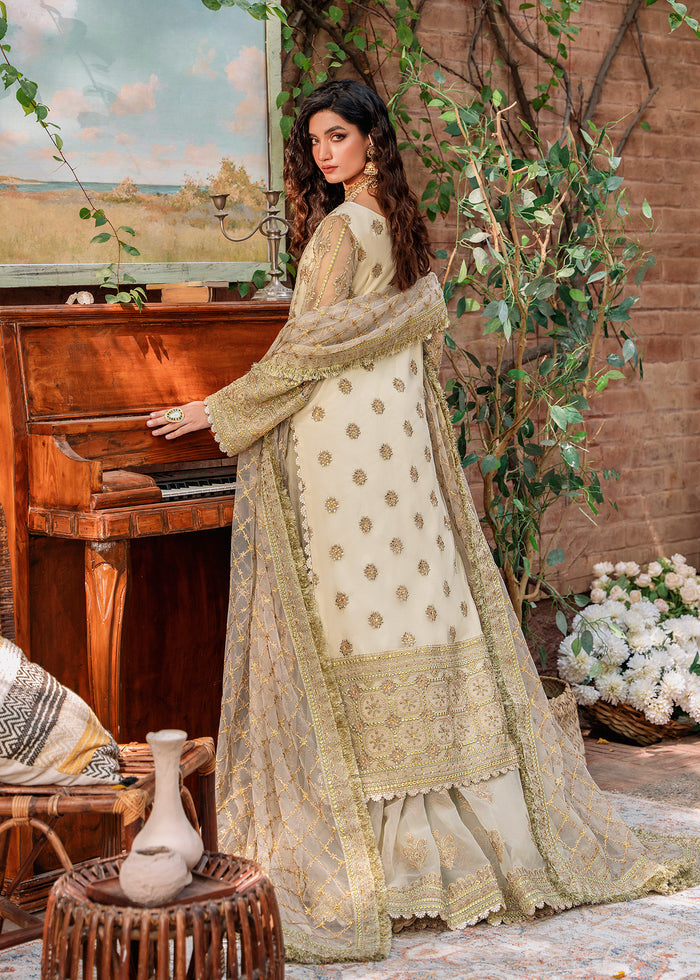 MEHRUNISA BY AKBAR ASLAM MASTANI FORMAL COLLECTION 25" HEAVY EMBROIDERED CHIFFON SUIT UNSTITCHED 3-PIECE