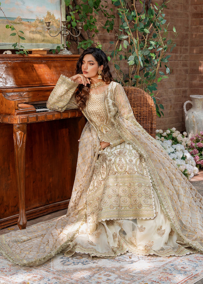 MEHRUNISA BY AKBAR ASLAM MASTANI FORMAL COLLECTION 25" HEAVY EMBROIDERED CHIFFON SUIT UNSTITCHED 3-PIECE