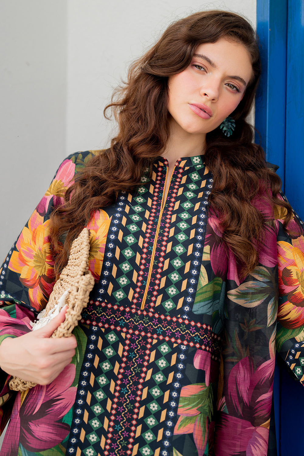 JAZMIN | BEAUTIFULLY MULTI DIGITAL PRINTED SILK DRESS | UNSTITCHED 3-PIECE SUIT | USE-9232