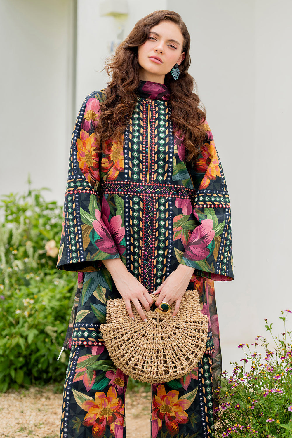 JAZMIN | BEAUTIFULLY MULTI DIGITAL PRINTED SILK DRESS | UNSTITCHED 3-PIECE SUIT | USE-9232