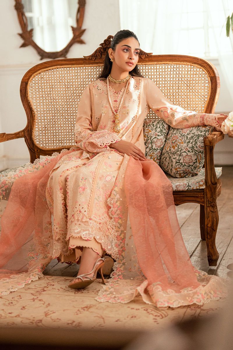 ZOYA BY QALAMKAR | LUXURY CHICKENKARI LAWN WITH HEAVY MULTI THREAD EMBROIDERED WORK | UNSTITCHED 3-PIECE SUIT |  DESIGN-SB-07