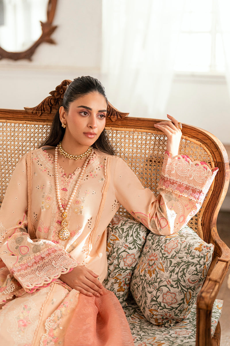 ZOYA BY QALAMKAR | LUXURY CHICKENKARI LAWN WITH HEAVY MULTI THREAD EMBROIDERED WORK | UNSTITCHED 3-PIECE SUIT |  DESIGN-SB-07