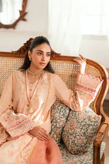 ZOYA BY QALAMKAR | LUXURY CHICKENKARI LAWN WITH HEAVY MULTI THREAD EMBROIDERED WORK | UNSTITCHED 3-PIECE SUIT |  DESIGN-SB-07