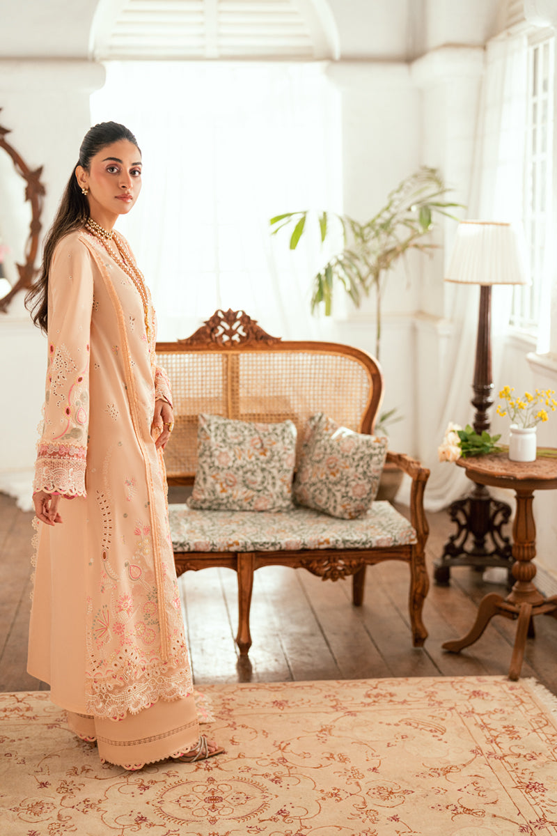 ZOYA BY QALAMKAR | LUXURY CHICKENKARI LAWN WITH HEAVY MULTI THREAD EMBROIDERED WORK | UNSTITCHED 3-PIECE SUIT |  DESIGN-SB-07