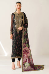 JAZMIN  | LUXURY MULTI DIGITAL PRINTED WITH HEAVY THREAD EMBROIDERED SEQUENCE WORK & HANGING TASSELS WORK CHIFFON DRESS | UNSTITCHED 3-PIECE SUIT | UC-3083