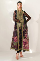 JAZMIN  | LUXURY MULTI DIGITAL PRINTED WITH HEAVY THREAD EMBROIDERED SEQUENCE WORK & HANGING TASSELS WORK CHIFFON DRESS | UNSTITCHED 3-PIECE SUIT | UC-3083