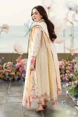 SCARLETT BY QALAMKAR | ELEGANTLY  CHICKENKARI LAWN WITH HEAVY SCHIFFLI WORK & MULTI THREAD EMBROIDERED WORK  | UNSTITCHED 3-PIECE SUIT | FK-14