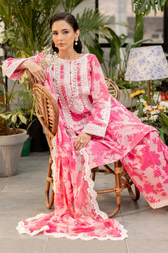 MARIA.B | MPRINTS WITH EMBROIDERED LAWN | UNSTITCHED 3-PIECE SUIT |DW-EF25-124