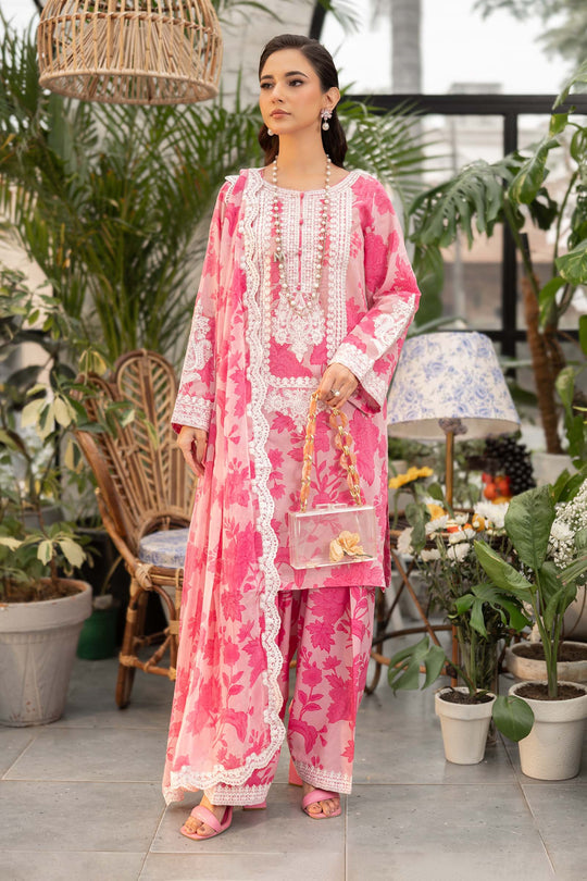 MARIA.B | MPRINTS WITH EMBROIDERED LAWN | UNSTITCHED 3-PIECE SUIT |DW-EF25-124