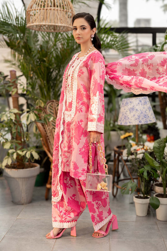 MARIA.B | MPRINTS WITH EMBROIDERED LAWN | UNSTITCHED 3-PIECE SUIT |DW-EF25-124